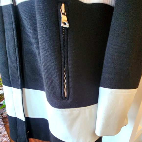 INC BLK WHT Striped Peacoat 2X - Picture 9 of 12